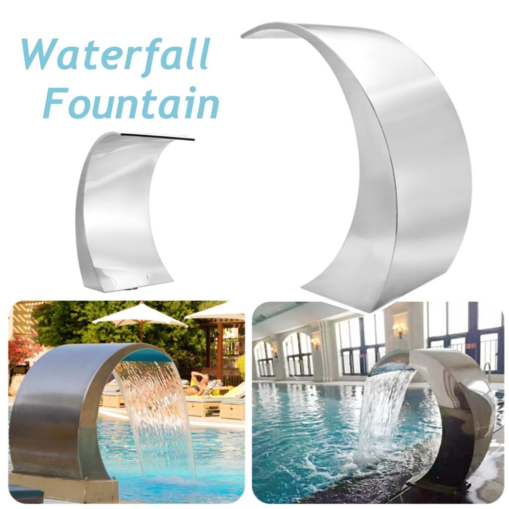 Fountain Garden Pool Pond 60*30cm Stainless Steel Pool Accent Solar Fountain Pond Garden Cascade Jardin Swimming Pool Waterfall New