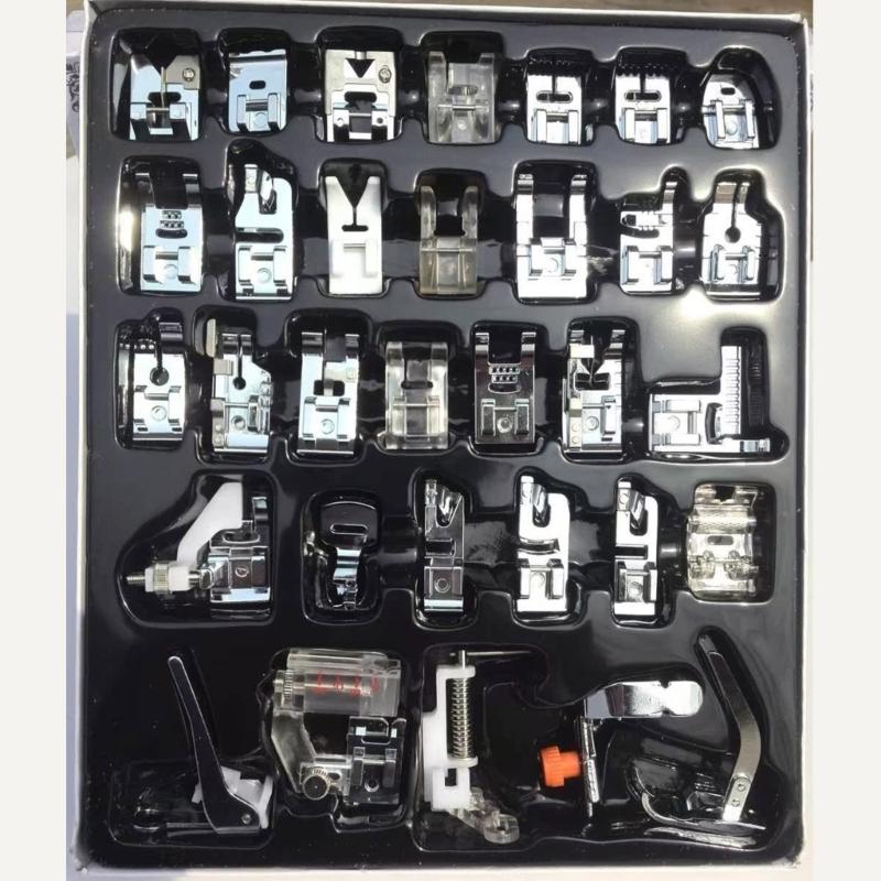 32pcs Comprehensive Sewing Presser Foot Set for Home Machines Sewing Tool Collection Embroidery and Quilting Accessories