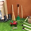 12PCS Dollhouses Gardening Accessories Tool Set with Rainboot Broom Shovel Rake For 1/12 Scale Garden Scene Decoration