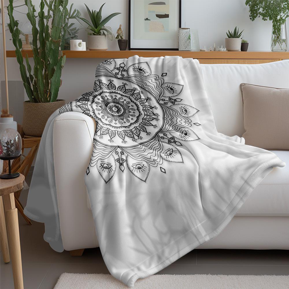 Boho Mandala Psychedelic Tie Dye Blanket Bedspread Decorative Throw Cushion Cover 130x160cm