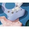 Lemayer Silicone Waterproof Bib, Blue Bear, 2 Pieces, 1 Piece