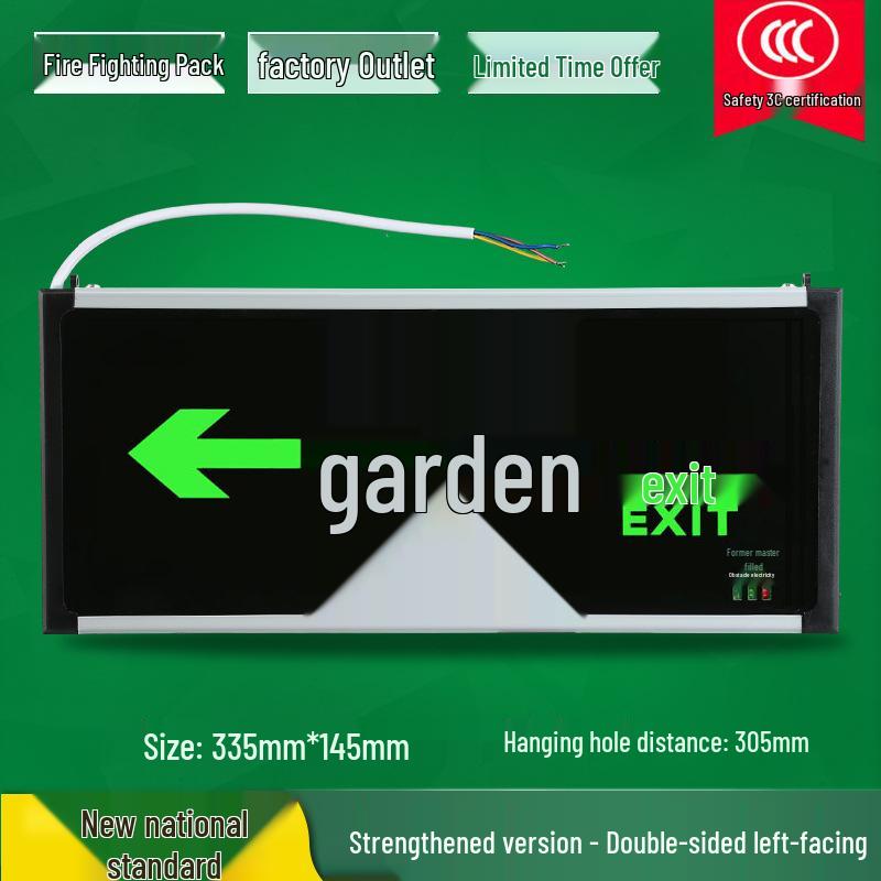 LED Fire Emergency Exit Sign with Plug-In for Evacuation Routes