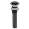 Matte Black Finish Sink Drain Stopper Push Bounce Bathroom Sink Drain  For Lavatory
