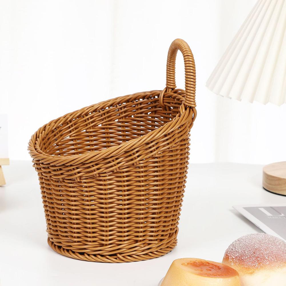 Woven Basket Hanging Organizer For Kitchen Vegetables Sundries Plants Christmas Decoration Plastic Wall Hanging Woven Basket