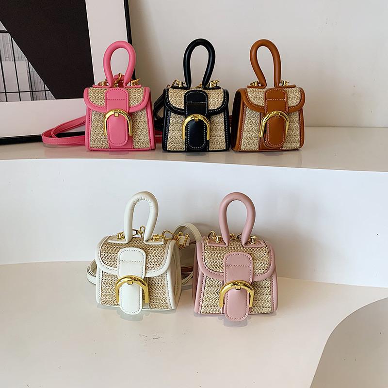 Trendy Korean Style Colorblock Mini Crossbody Bag For Kids Lightweight And Chic