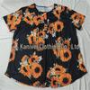Women's 2025 Summer Floral Print Short-Sleeve Casual Henry Shirt