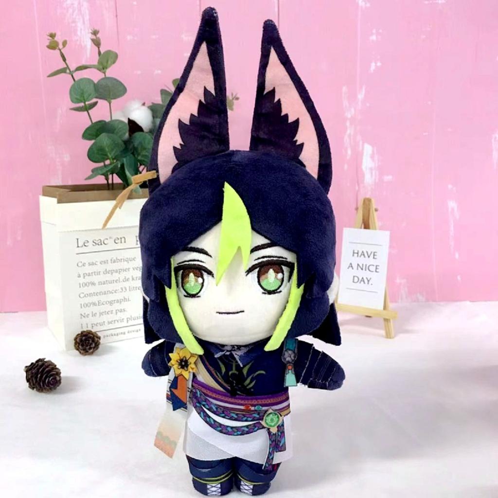 Genshin Impact Plush Dolls Wriothesley Furina Lyney Kaveh Neuvillette Kinich Citlali Kazuha Albedo Tighnari Anime Stuffed Toys