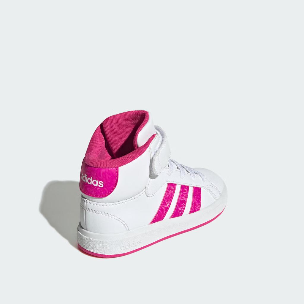 Adidas Shoes - Boys' Small Size GRAND COURT MID K Mid-top Casual Sports Sneakers - Adidas JR0806