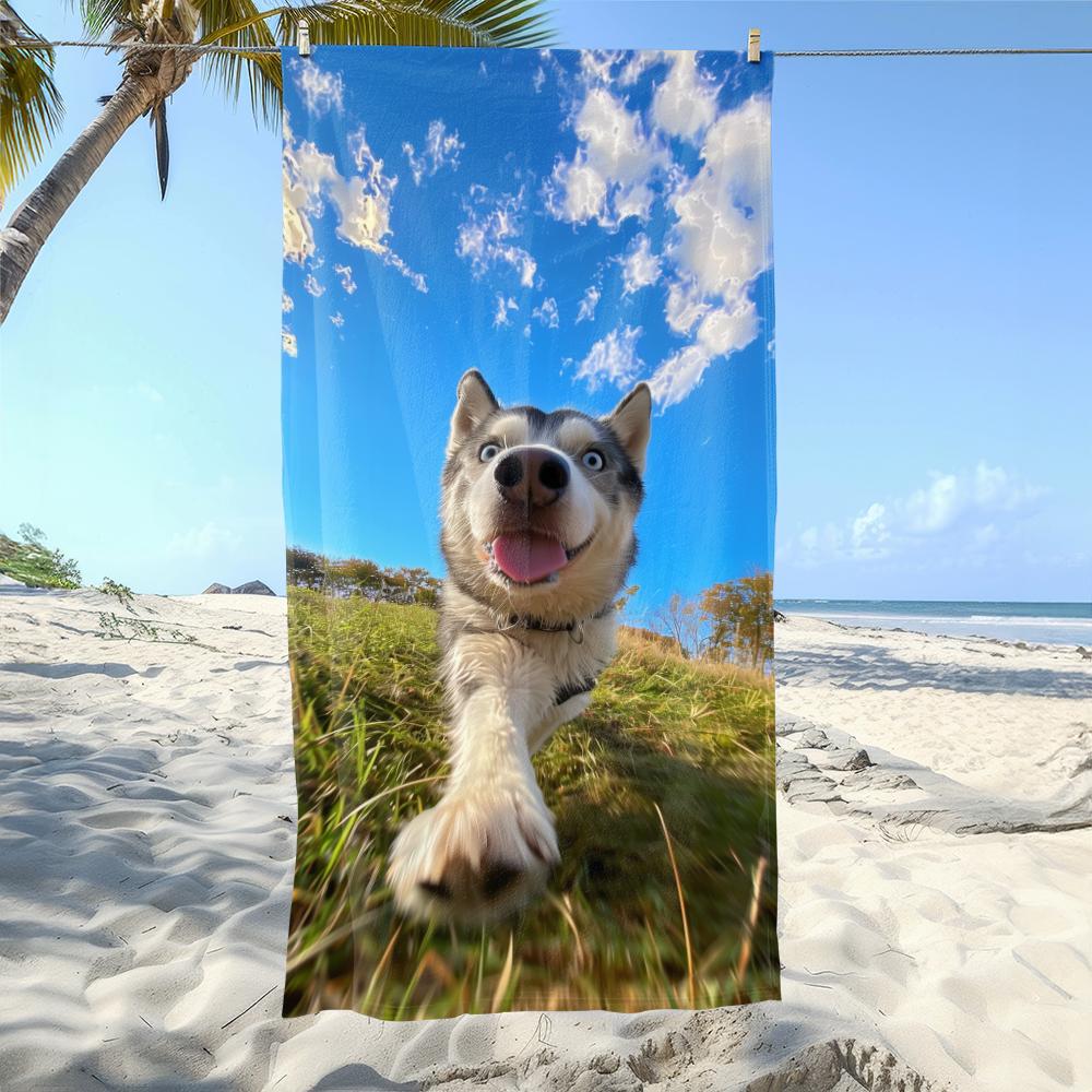 Cute Dog-Print Beach Towels: Dry Off in Style with Our Adorable Designs! Suitable for towels, bath towels, beach towels