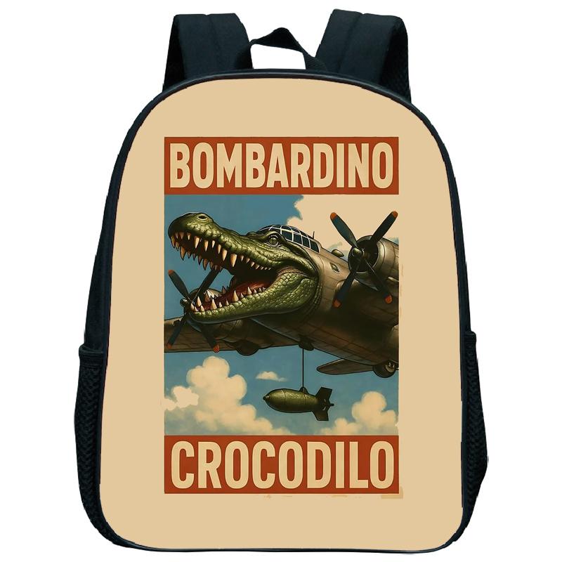 Tung Tung Tung Sahur Kindergartenrucksack Kinder Mini Italienischer Hirnfraß Kleinkind Schultaschen Jungen Tralalero Tralala Kindergartenrucksack