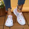 Women's Floral & Butterfly Print Sneakers Breathable and Comfortable Casual Low-Top Walking Shoes Outdoor Sneakers