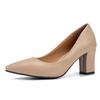 Scarpe Autunnali da Donna Stile Coreano Punta Acuta Tacco Largo Slip-On Minimaliste Tacchi Alti Scarpe da Ufficio