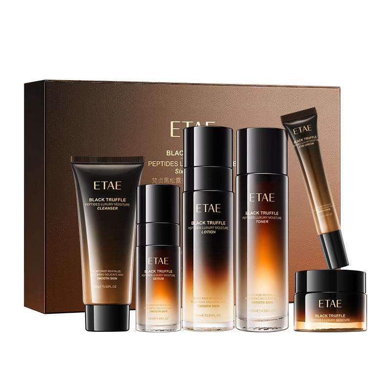 

Черный трюфель Полипептид Роскошный набор из 6 предметов для ухода за кожей против морщин Увлажняющий Нежный Увлажняющий