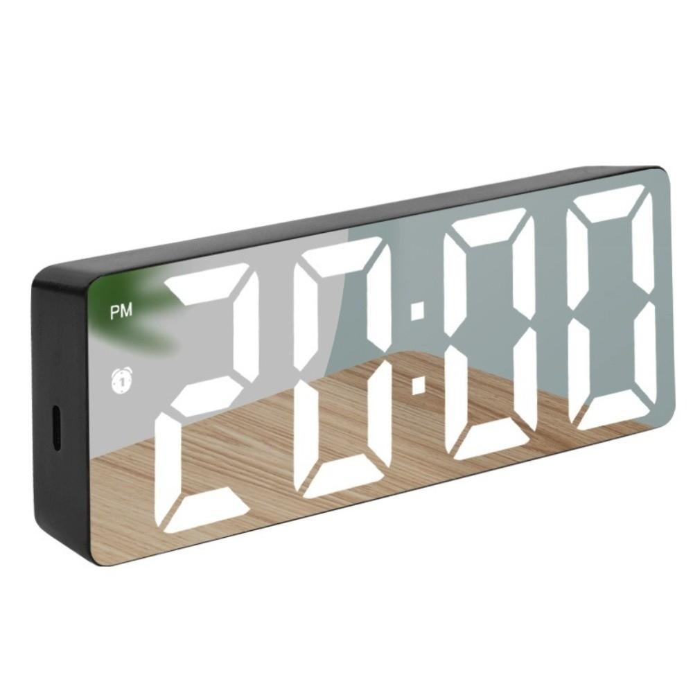 Multi-functional Digital Alarm Clock Voice Control Desktop Clock Display Table Clock  for Bedroom