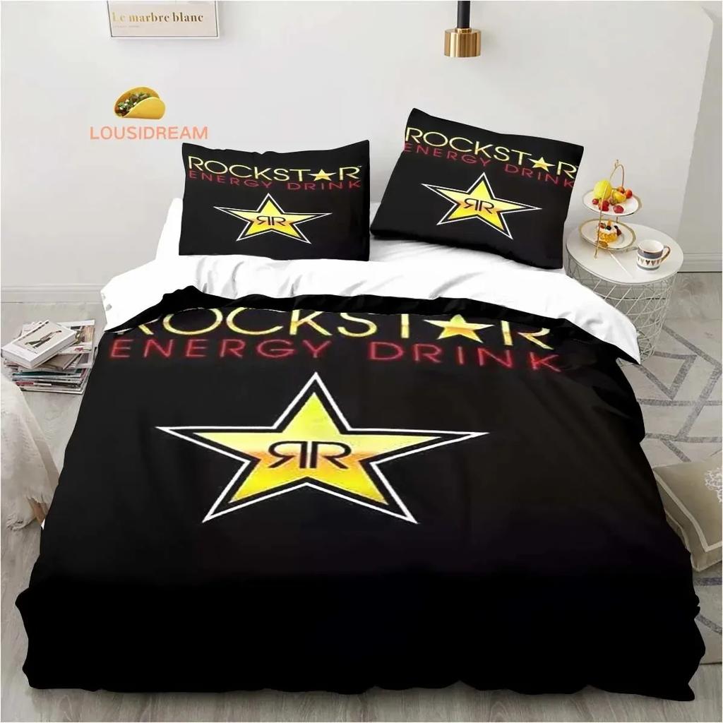 Drinks Rockstar Energy Sheets Quilt Covers Bedding Dormitory Sheets Bedding Set Soft Warm Bedding Set