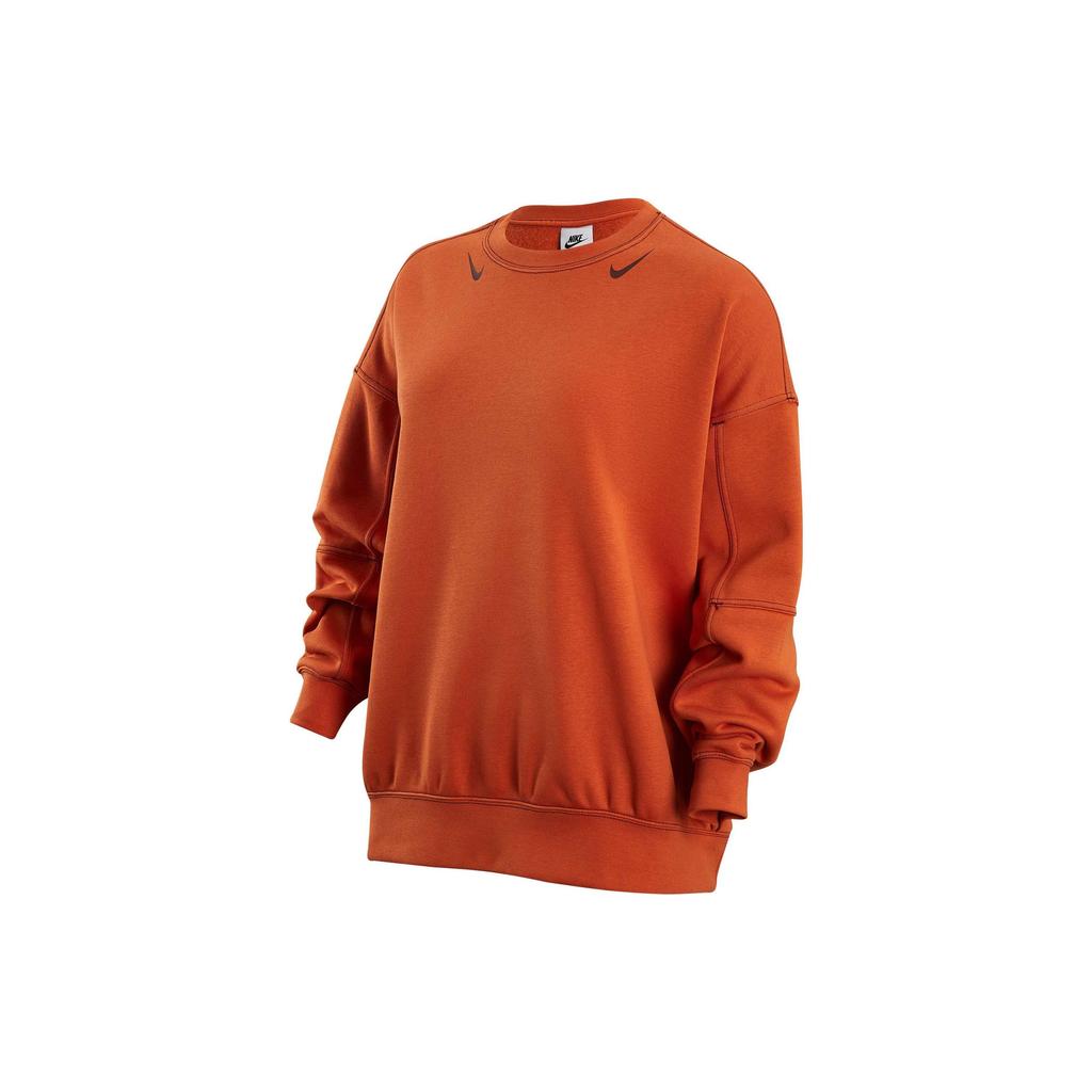 nike sportswear women's essentials fleece cropped crew mantra orange