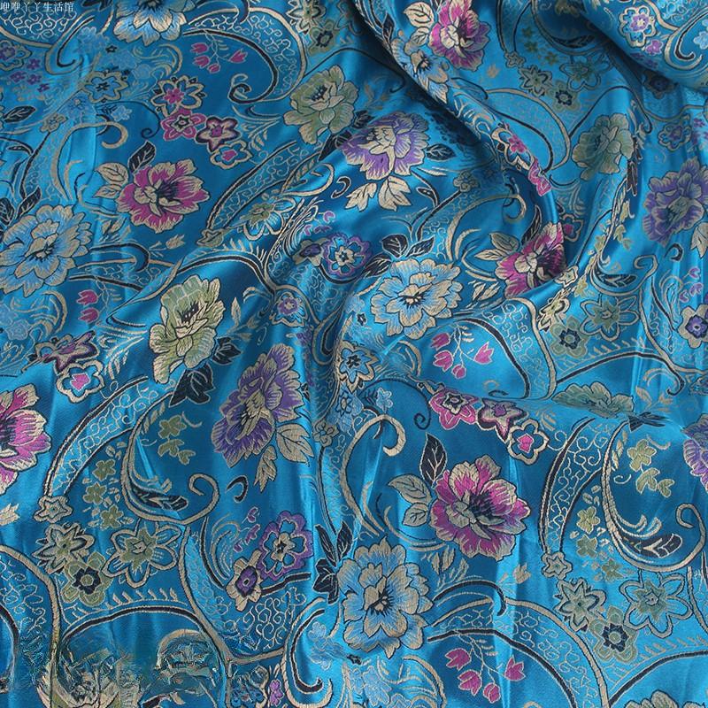 Spun Gold Silver Jacquard Cloth Ancient Han Costume Cheongsam COS Clothing Fabric Brocade Stage Clothing Accessories