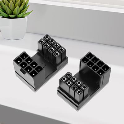 ATX 8Pin 180 Degree Angled Connector ATX 180 Degree Angled Power Adapter ATX GPU Adapter for Desktops Graphics Card
