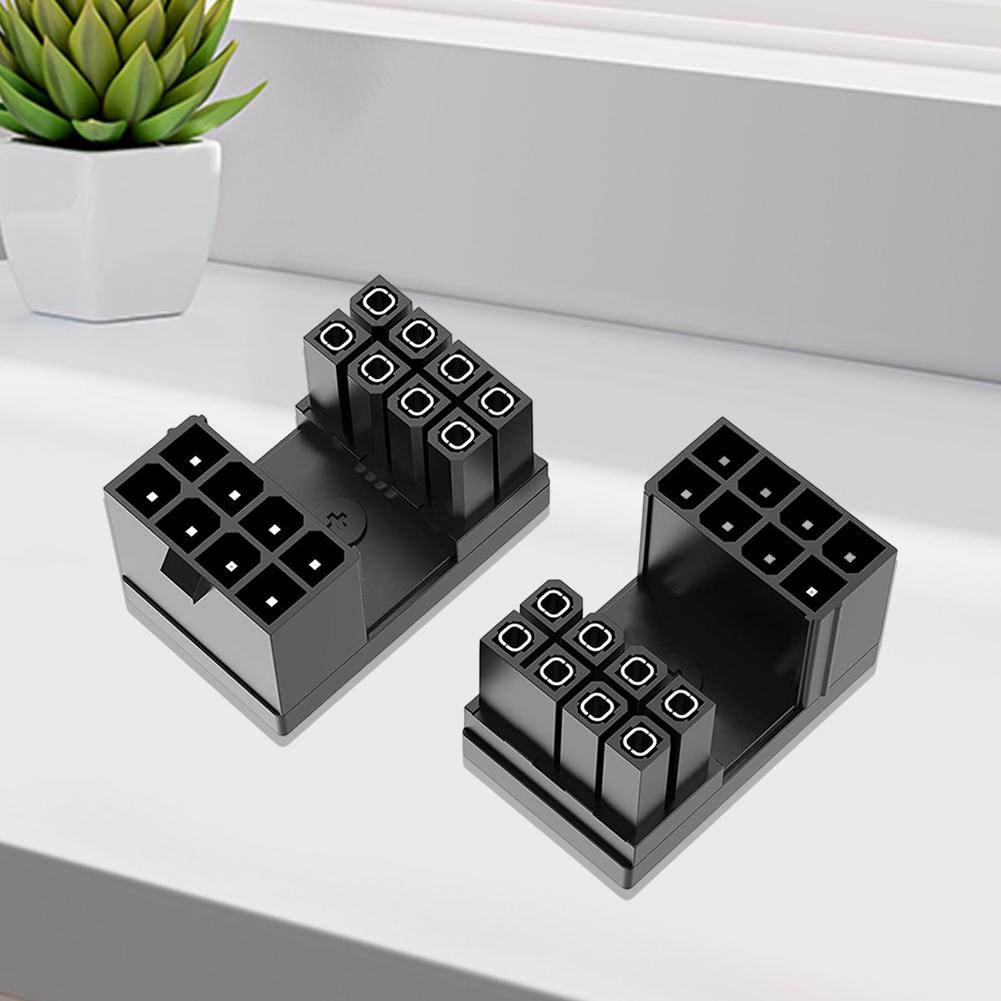 ATX 8Pin 180 Degree Angled Connector ATX 180 Degree Angled Power Adapter ATX GPU Adapter for Desktop Video Card