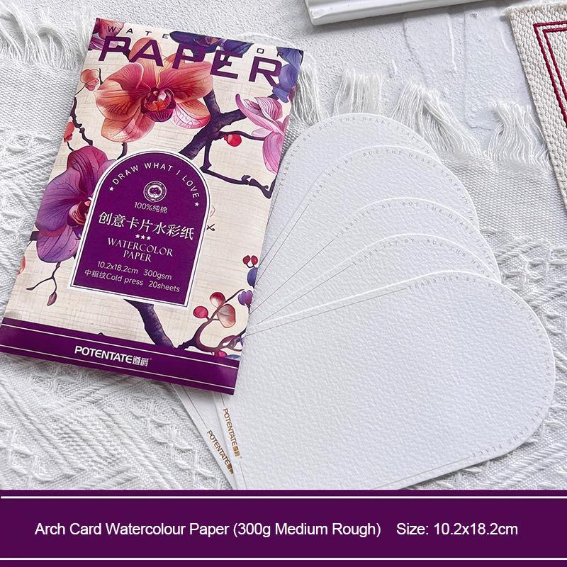 POTENTATE Stamp Ticket Stub Watercolor Painting Paper 300g Portable Travel Sketch Paper Water Color Drawing Paper Art Supplies