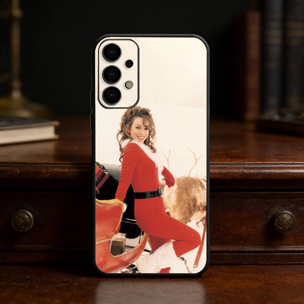 M-Mariah Singer Carey Christmas Phone Case For Samsung S25,S24,S21,S22,S23,S30,Ultra,S20,Plus,Fe,Lite Black Shell
