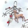 Flocked Deer Hanging Ornament, Cute Fawn Pendant Decoration