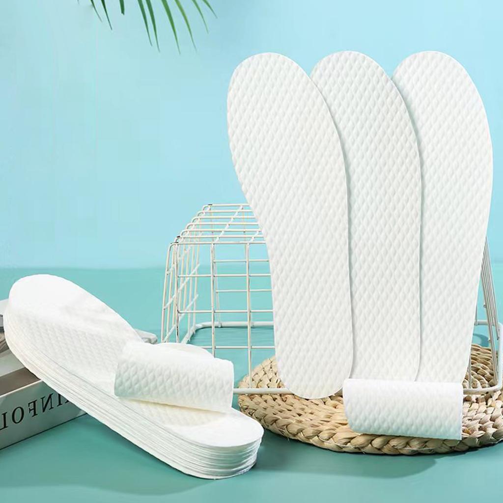 10 Pair Insole Disposable Shoe Pad Insert Breathable Odor Free Comfortable for Sports White 43 Size