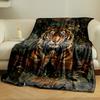 Meditating Tiger Jungle Blanket Bedroom Blanket for Livingroom Couch Lunch Break Soft Throw for Friend's Festival Gift