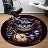 1pc Time Cat Office Round Area Rug, Indoor Mat Suitable For Office, Under Office Chairs Bedroom Living Room Home Decor, Room Deco