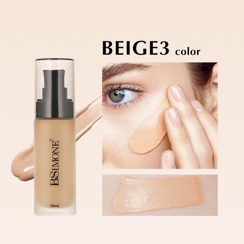 Bsimone Face Base Liquid Foundation Makeup Concealer Waterproof Brighten Whitening Long Lasting Bb Cream Cosmetics