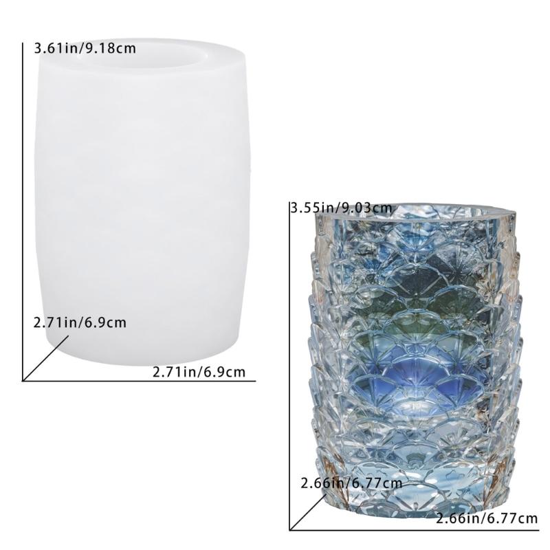 Silicone Mold For Resin Flower Pot 3D Petal Design Jewelry Container Making DIY Home Decoration Garden Planter