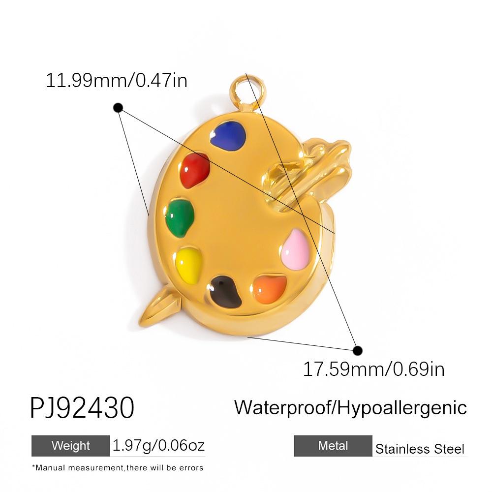 Stainless Steel DIY Jewelry Accessories Cartoon Enamel Pendant for Bracelets and Necklaces
