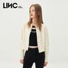 Jin Yujie Women's 22% Wool Blend Round Neck Knit Cardigan