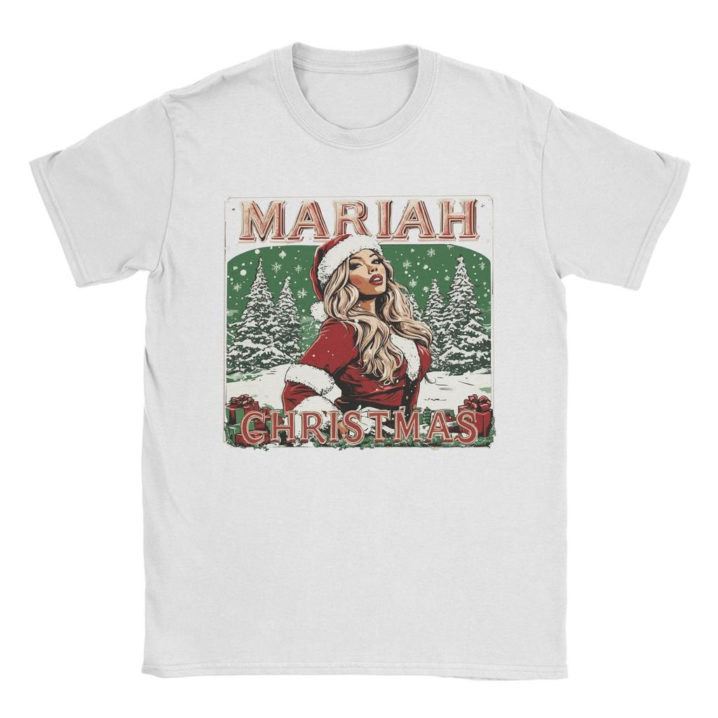 Men Mariah Carey 2025 Christmas T-Shirts  Cotton Top Tees Summer Y2K Casual Short Sleeve T-Shirt O-Neck Harajuku Tshirt Big Size