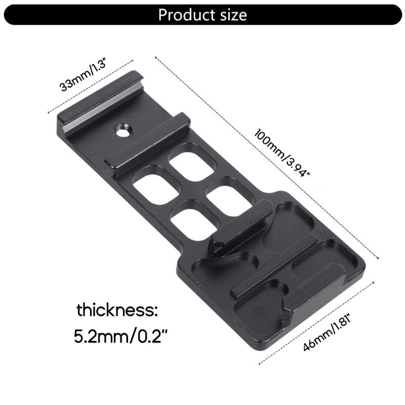 20mm Side Rail Mount for 360 X3/10 11 Sports Cameras Hollowed Out Base Clamp Sturdy Screws Fixing Holder Connector