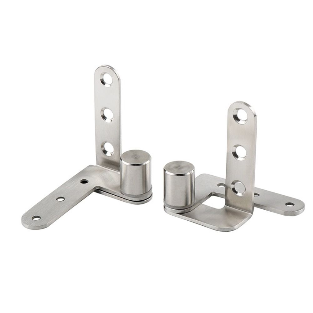 1pair 3mm Thick Door Hinge Drawing Process Upper and Lower Shaft Rotary Axis Hinges  Revolving Door