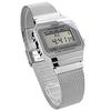 CASIO Digital Wristwatch Vintage Series A700WM-7A Metal Mesh Band Mens Womens Silver Overseas Model