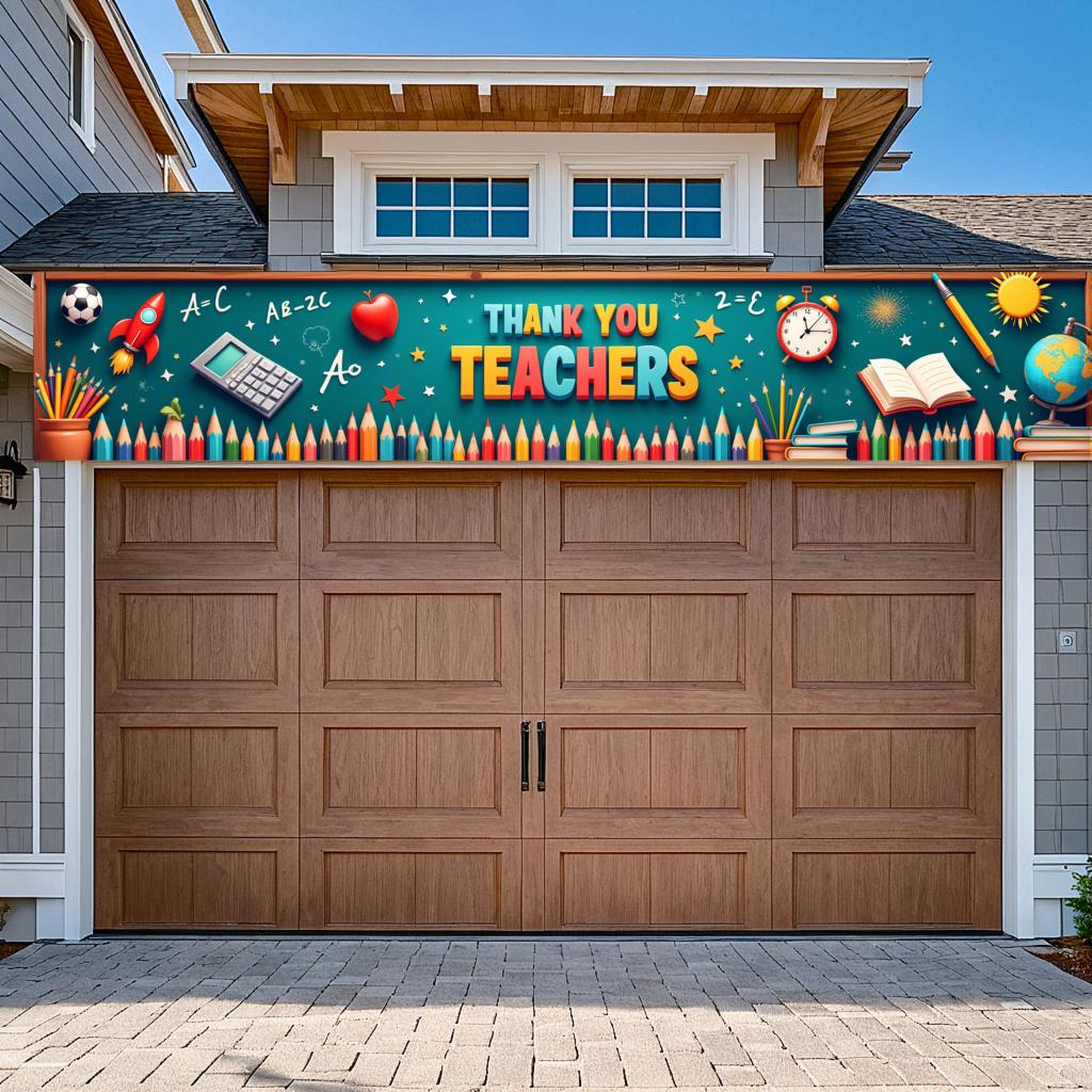 Durable Material School Decoration Thank You Banner Teacher Gift for Class Party Educational Event School Event