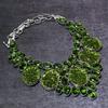 Moldavite, Peridot Gemstone 925 Sterling Silver Jewelry Necklace 18"
