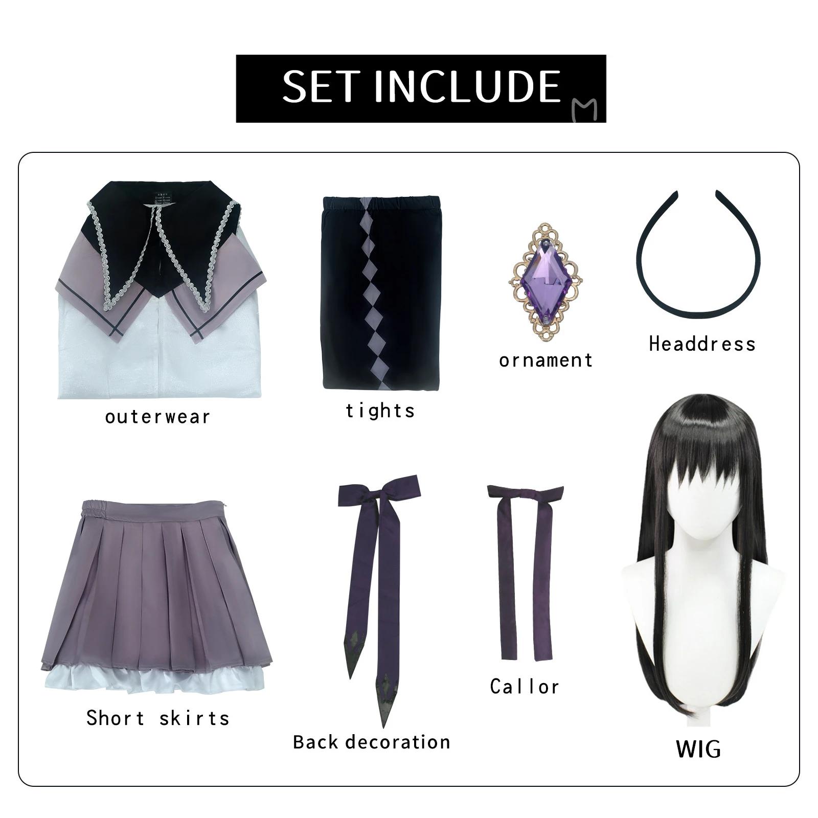 Puella Magi Madoka Magica Akemi Homura Cosplay Kostuums Carnaval Uniform Anime Halloween Kostuums Jurk L&Other