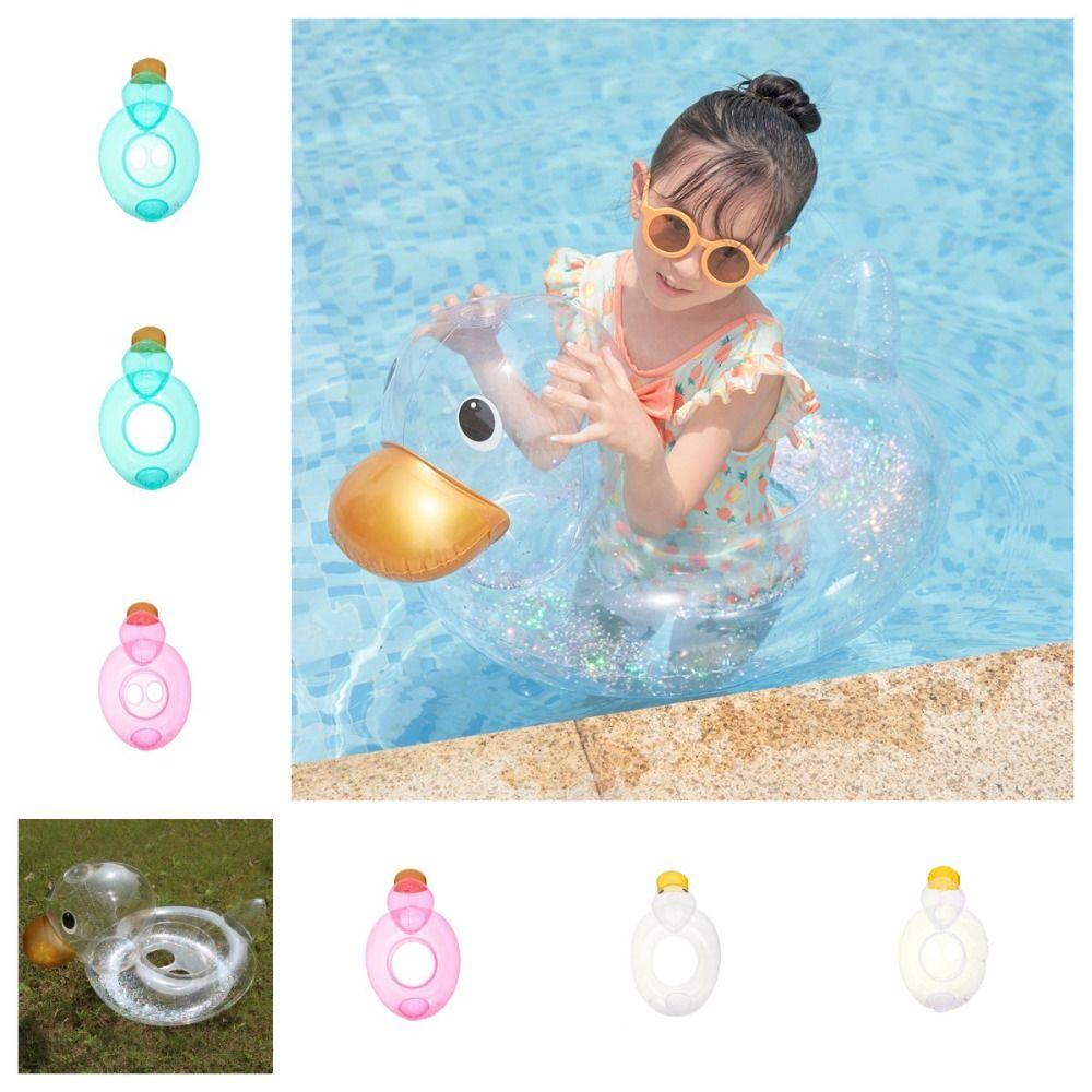 

Transparent Water Play Games Seat Sequin Children Duck Swimming Ring Stable Girls