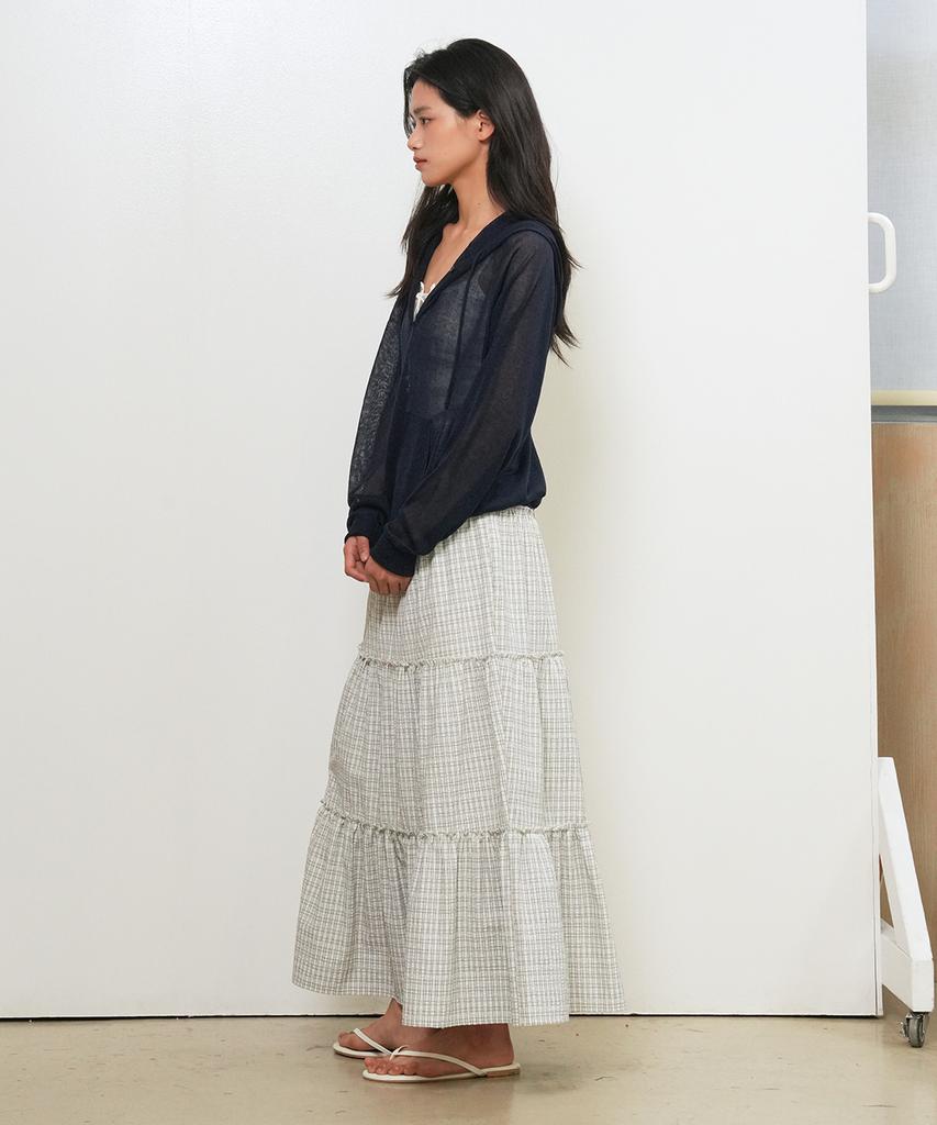 GENERALIDEA Sheer Hooded Knit Pullover [Navy] / Gf2Lkp526