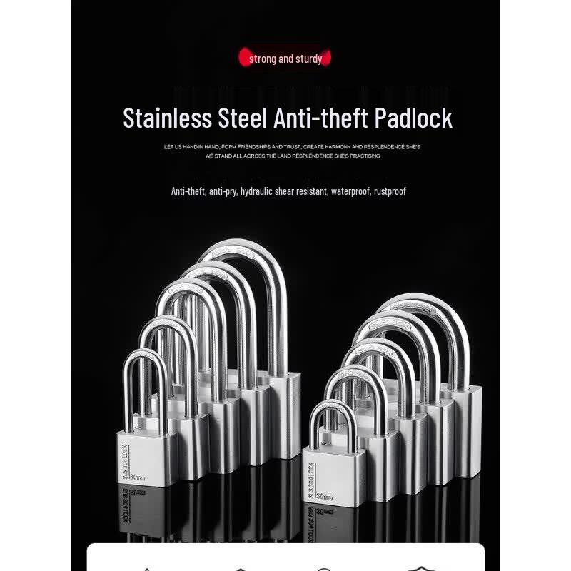 OIMG 304 Stainless Steel Waterproof Anti-Pry Padlock