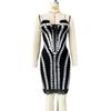 Sexy Bandage Dress Fashion African New Suspender Women's Binding Diamond Hip Wrap Evening Dress