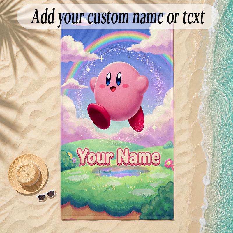 Beach TowelKirby Custom Name Text Personalized Soft Towel for Beach Pool Indoor Home Decor Gift
