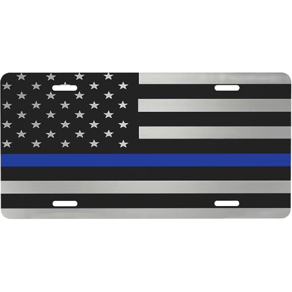 Blessed Front License Plate Aluminum Decorative License Plates Funny Metal Car Plate 6"X12" Novelty Vanity Tag Cover With 4 Holes Car Decor Accessory