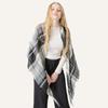 Spring Autumn Winter Imitation Cashmere Double-sided Colorful Plaid Triangle Scarf Women's Neck Shawl