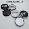 4pcs Sport Edition Logo Emblem 61MM (I.D 56MM ) Car Wheel Center Caps Accessories for 106a Wheels Hub Rim Hubcaps Cover Replacea106