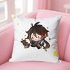 Zhongli GGenshin Impact Pillow Cases for Bedroom Living Room Sofa Home Decor Polyester Cushion Cover with Zipper