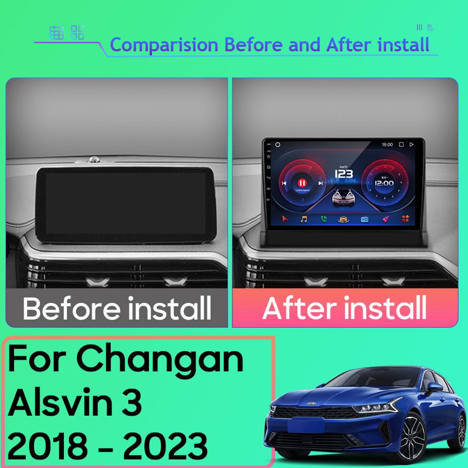 Android Multimedia For Changan Alsvin 3 2018 - 2025 Car Stereo CPU Radio QLED Player Navigation Carplay Auto HDR Cam Dash BT WIF